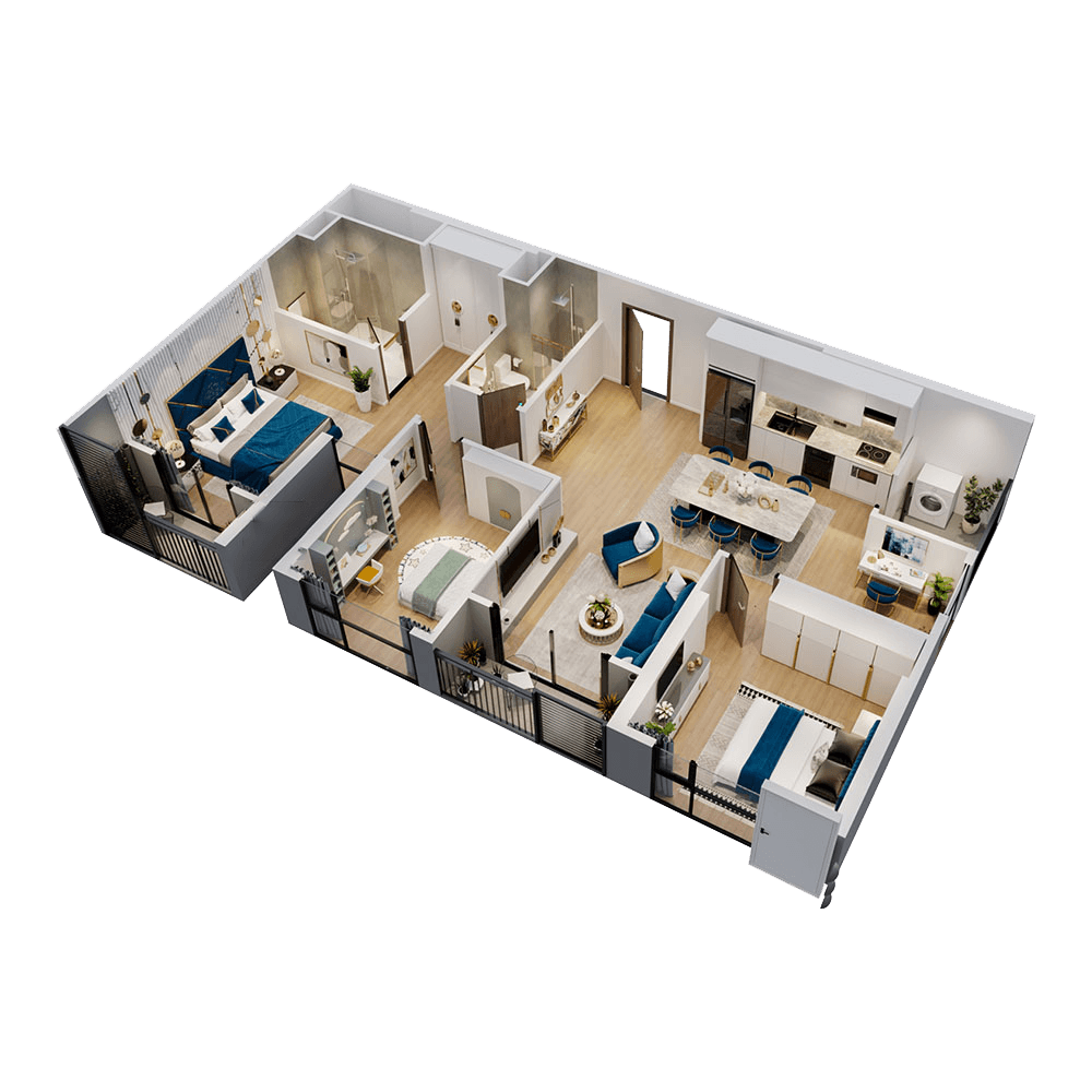 Gói nhà thông minh KNX cho căn hộ 3 phòng ngủ