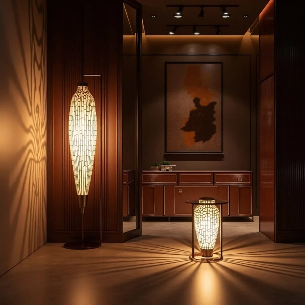 Chiếu sáng trong nhà thông minh như thế nào? Tiêu chí & Giải pháp 4 Flux Dev Create an artistic lighting showcase in a home interi 3
